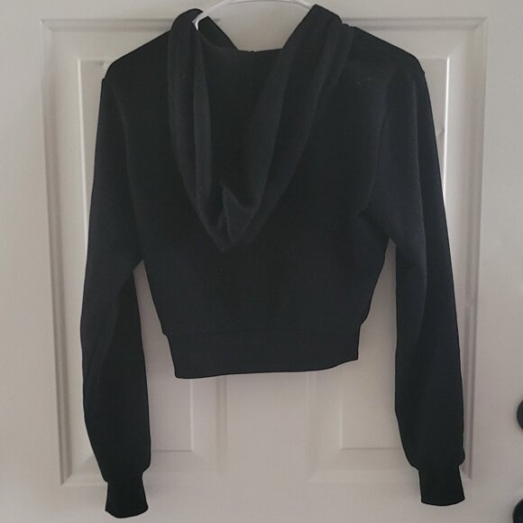 Cropped Black Emo Goth Hoodie - Picture 2 of 4